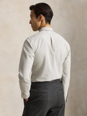 Oxfordhemd mit feinem Streifenmuster, Custom Fit