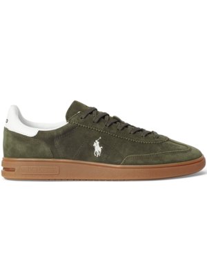 Low Top-Sneaker aus Veloursleder mit Pony-Stickerei