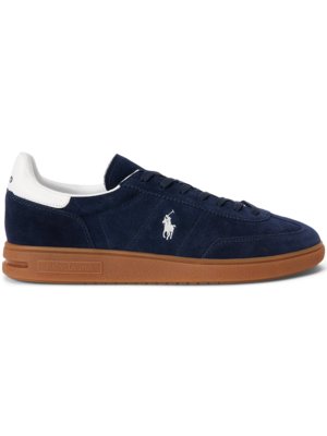 Low Top-Sneaker aus Veloursleder mit Pony-Stickerei