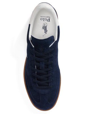 Low Top-Sneaker aus Veloursleder mit Pony-Stickerei