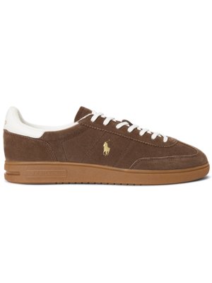 Low Top-Sneaker aus Veloursleder mit Pony-Stickerei