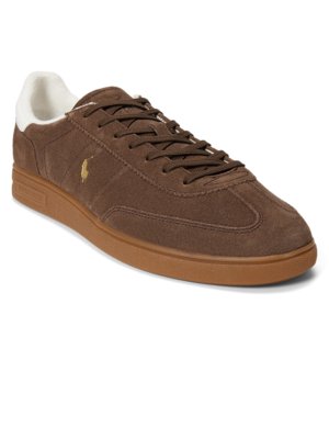 Low Top-Sneaker aus Veloursleder mit Pony-Stickerei