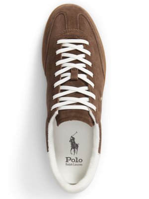 Low Top-Sneaker aus Veloursleder mit Pony-Stickerei