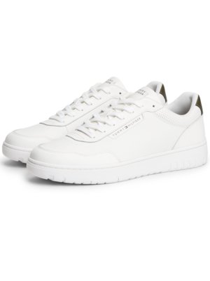 Sneaker aus Glattleder mit Label-Schriftzug