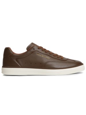 Sneaker aus Glattleder mit Label-Schriftzug