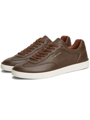 Sneaker aus Glattleder mit Label-Schriftzug