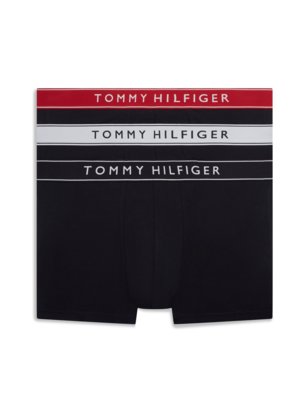 3er-Pack Boxer Trunks mit Stretchanteil und Label-Bund