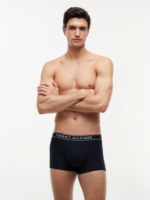 3er-Pack Boxer Trunks mit Stretchanteil und Label-Bund