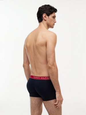 3er-Pack Boxer Trunks mit Stretchanteil und Label-Bund