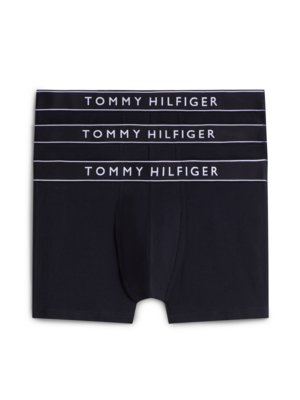3er-Pack Boxer Trunks mit Stretchanteil und Label-Bund