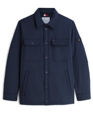 Wattiertes Overshirt aus recyceltem Material mit Logo-Stickerei