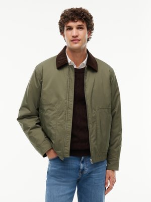 Leicht wattierte Harrington-Jacke mit Cordkragen