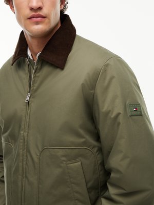 Leicht wattierte Harrington-Jacke mit Cordkragen