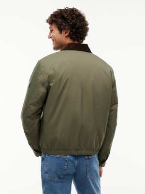 Leicht wattierte Harrington-Jacke mit Cordkragen