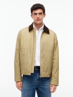 Leicht wattierte Harrington-Jacke mit Cordkragen