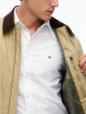 Leicht wattierte Harrington-Jacke mit Cordkragen