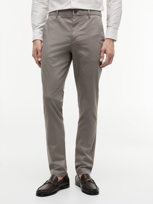 Chino Bleecker mit feinem Muster und Stretchanteil, Slim Fit
