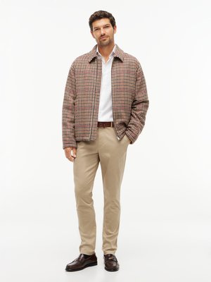 Chino Bleecker mit feinem Muster und Stretchanteil, Slim Fit