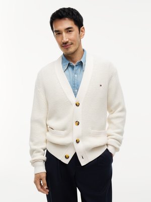 Strukturierter Cardigan aus einem Baumwollstrick
