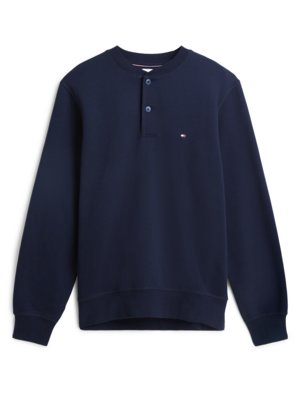Sweatshirt mit Logo-Stickerei und Serafinokragen