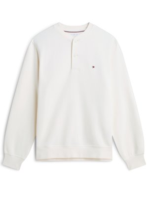 Sweatshirt mit Logo-Stickerei und Serafinokragen