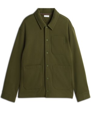 Wattiertes Overshirt mit Struktur und Stretchanteil