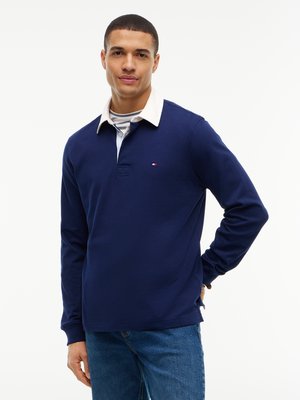 Rugbyshirt aus Baumwolle mit Logo-Stickerei