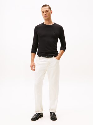 Longsleeve mit Stretch und Logo-Aufnäher, Slim Fit
