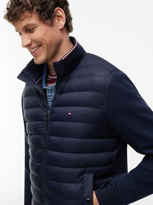 Hybride Sweatjacke mit gesteppter Vorderseite
