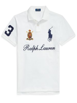 Piqué-Poloshirt aus Baumwolle und Logo-Stickerei
