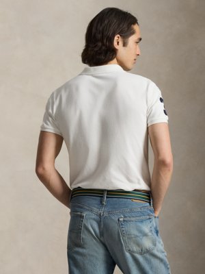 Piqué-Poloshirt aus Baumwolle und Logo-Stickerei