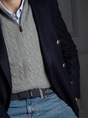Elastischer Flechtgürtel Memphis mit Leder-Details