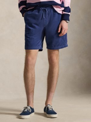 Softe Shorts in Frottee-Qualität mit Logo-Stickerei, Regular Fit
