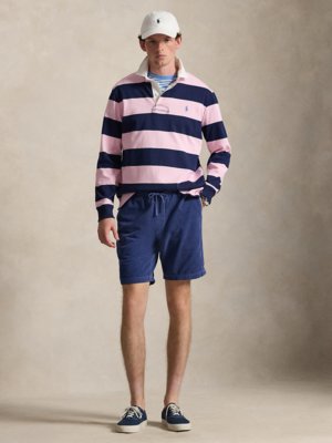 Softe Shorts in Frottee-Qualität mit Logo-Stickerei, Regular Fit