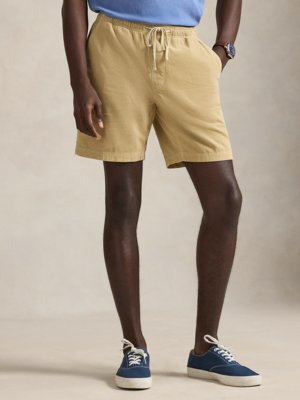 Softe Shorts in Frottee-Qualität mit Logo-Stickerei, Regular Fit