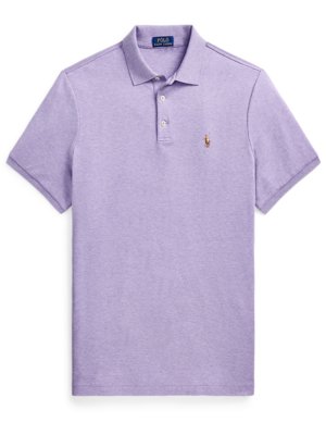 Softes Jersey-Poloshirt mit Pony-Stickerei, Custom Slim Fit