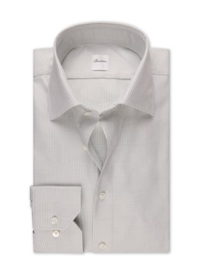 Hemd aus Twofold Super Cotton mit feinem Muster, Regular Fit