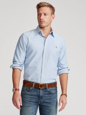 Oxford-Hemd-aus-Baumwolle,-Custom-Fit