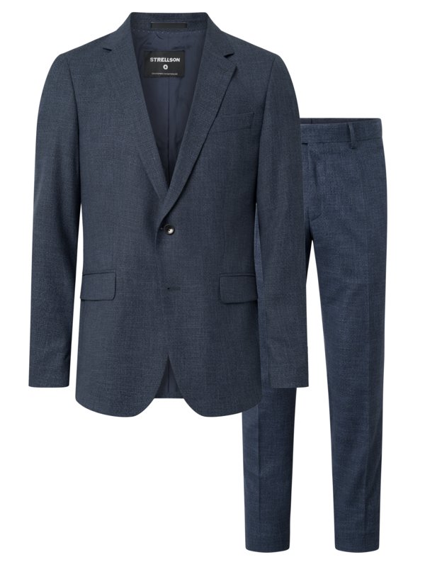 Baukastenanzug mit Leinen- und Stretchanteil, Slim Fit