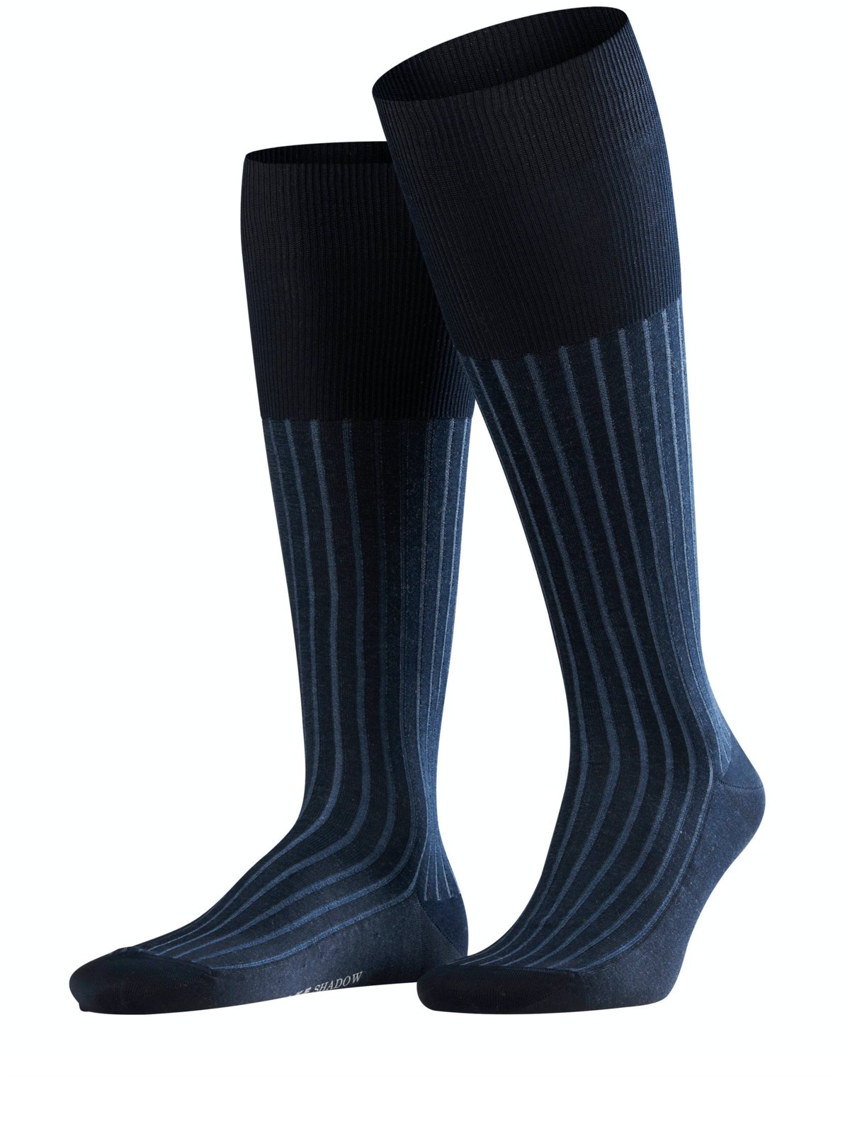 FALKE Kniestrümpfe Shadow mit merzerisierter Baumwolle und Rippstruktur in 42