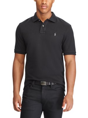 Poloshirt Slim Fit in Mesh-Qualität