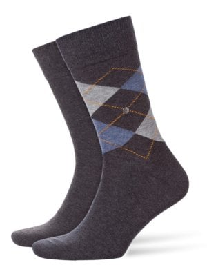 Doppelpack-Socken-mit-Argyle-Muster