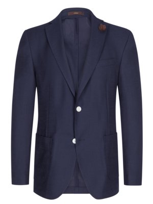 Ungefütterter Blazer in elegantem Strukturmuster, Shaped Fit