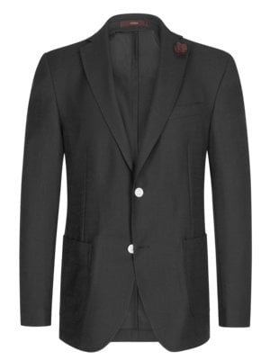 Ungefütterter Blazer in elegantem Strukturmuster, Shaped Fit