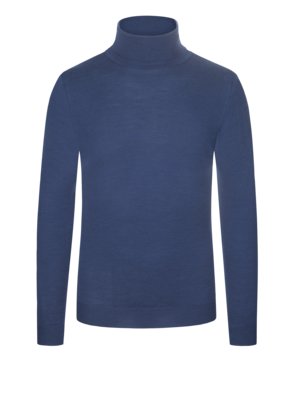 Rollkragenpullover mit Natural-Stretch, 100% Schurwolle