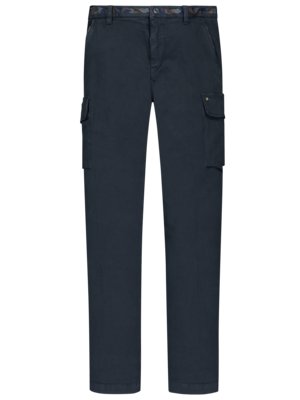 Cargohose im Minimalmuster, Slim Fit