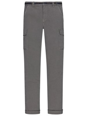 Cargohose im Minimalmuster, Slim Fit