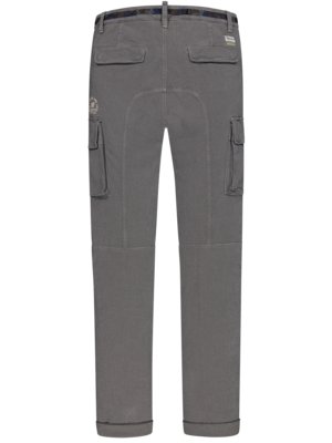 Cargohose im Minimalmuster, Slim Fit