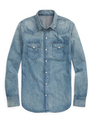 Leichtes Jeanshemd im Washed-Look