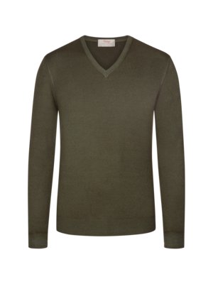 Leichter Pullover aus Schurwolle in Vintage-Optik